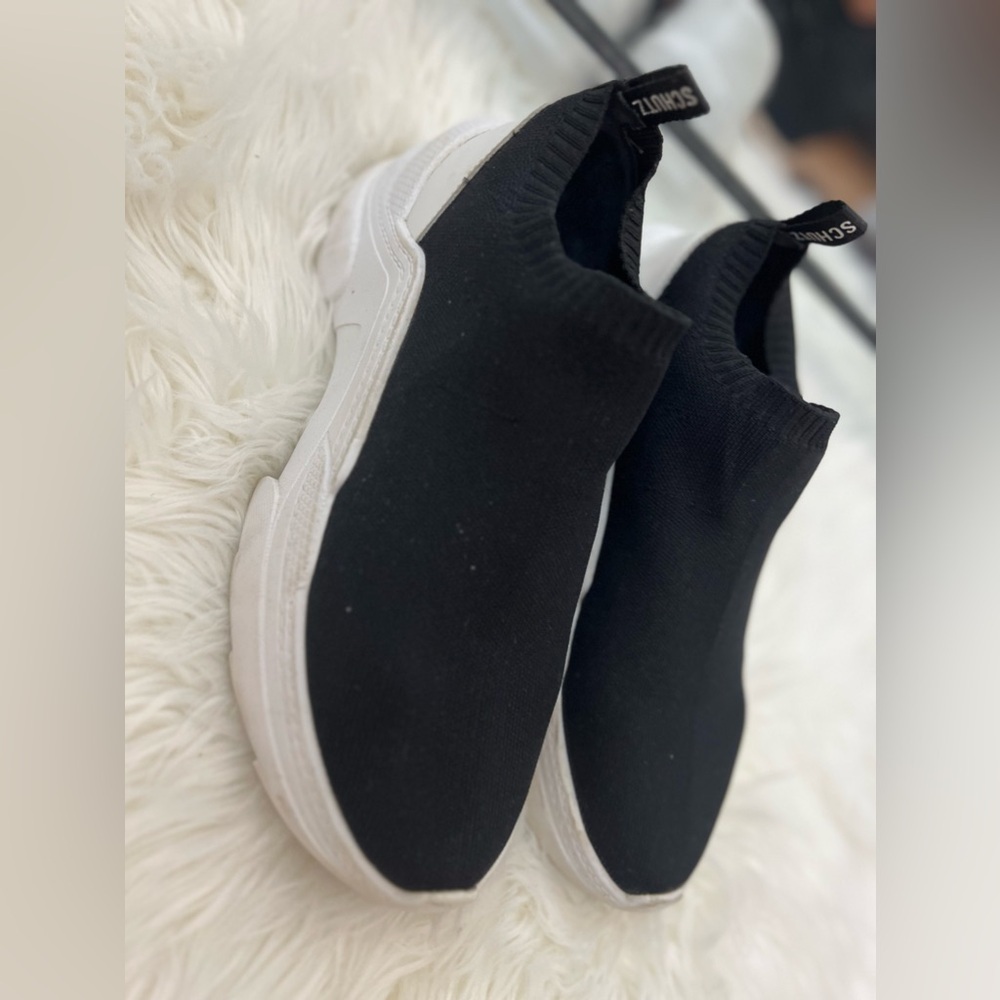 Schutz Black Sock Sneaker Size 8